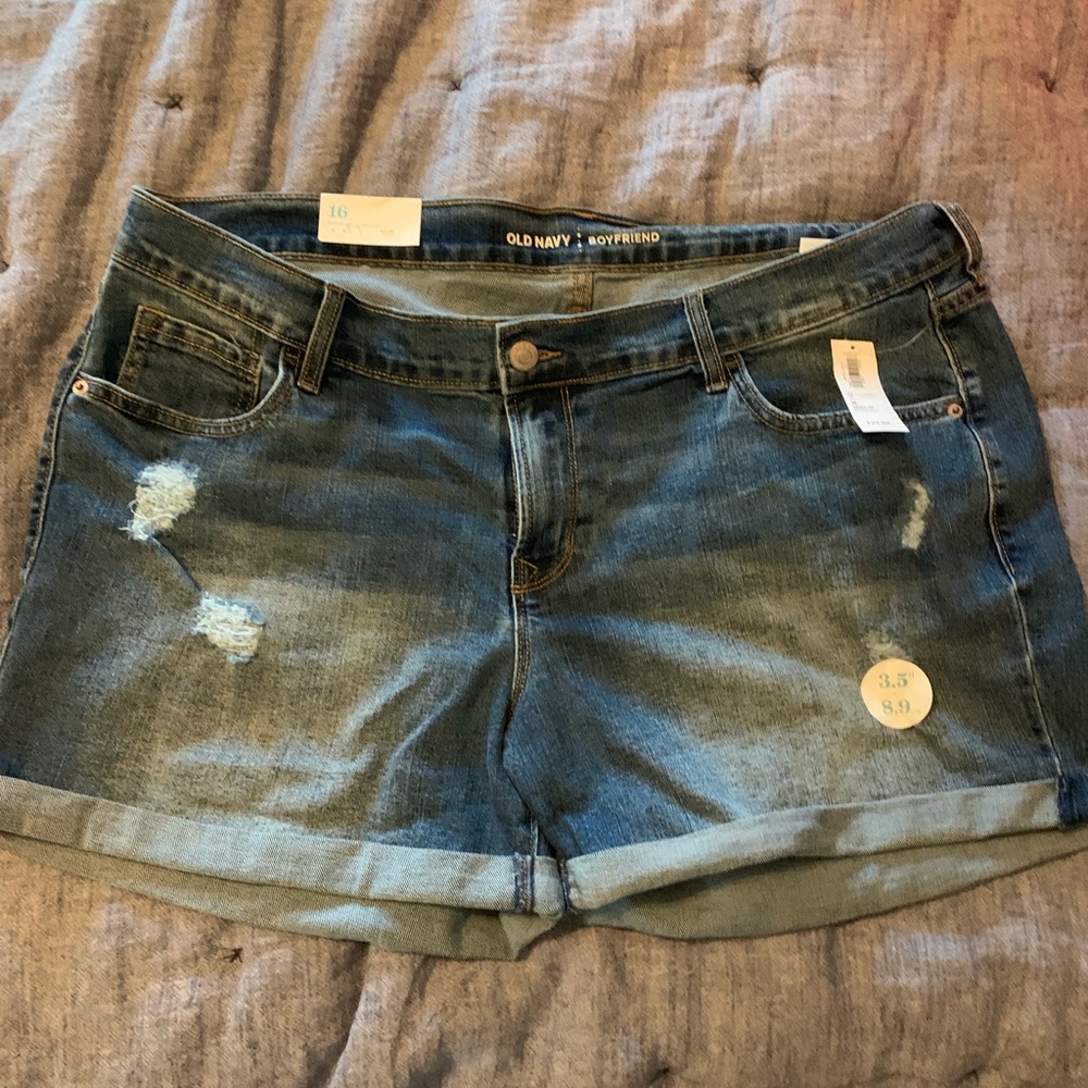 Old Navy Medium Wash Denim Shorts 3.5” NWT Sz 16